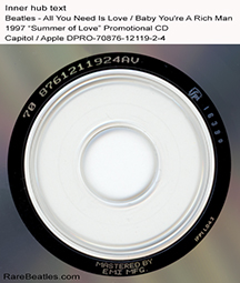 All You Need Is Love CD hub text