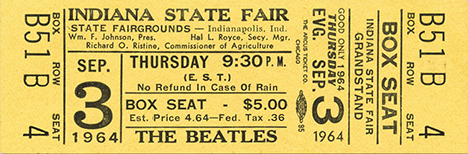 Indiana State Fair Box Seat yellow