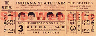 Indiana 1964 press ticket