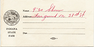 Indiana State Fair - ticket envelope
