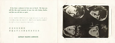 Cathay Pacific Air souvenir card
