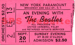 Paramount pink ticket stub