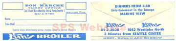 Seattle 66 ticket envelope No. 2